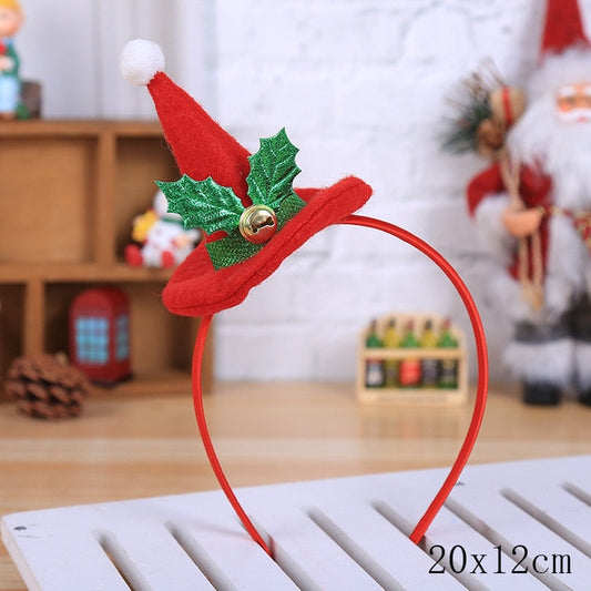 Christmas Tree Headband Elk Santa Snowman Ornaments Christmas Decorations for Kids Adult Noel Decor Navidad New Year 2020 Gifts