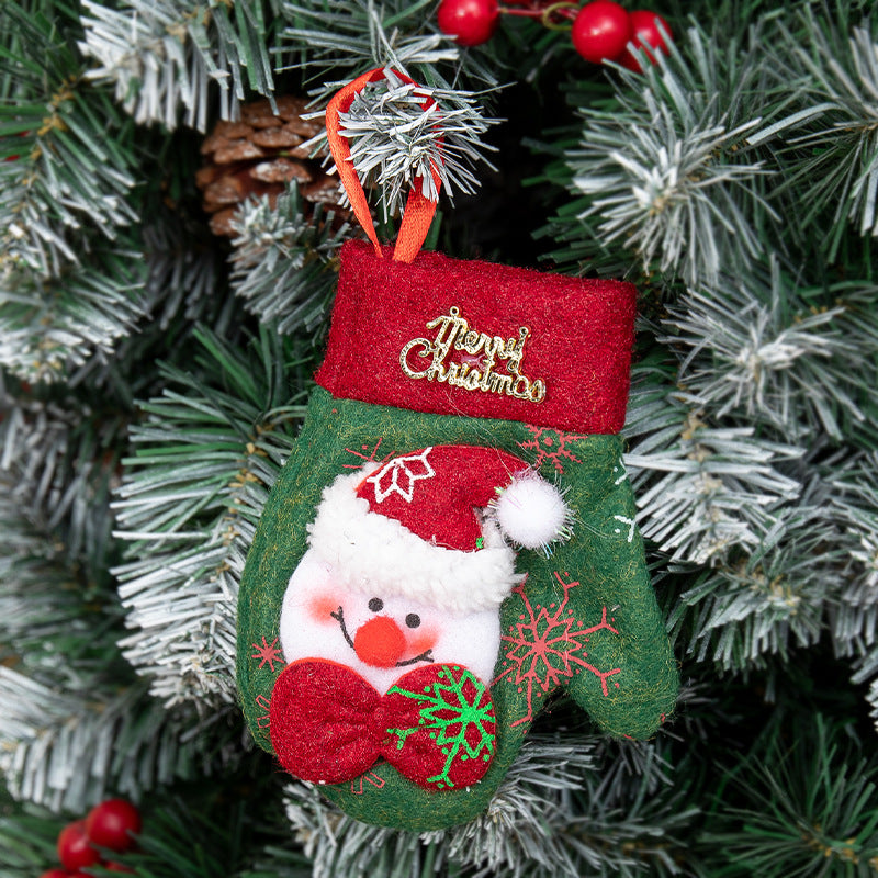 Christmas Decorations Santa Claus Sock Christmas Tree Ornaments Gift Bag Decoration Sock Gloves
