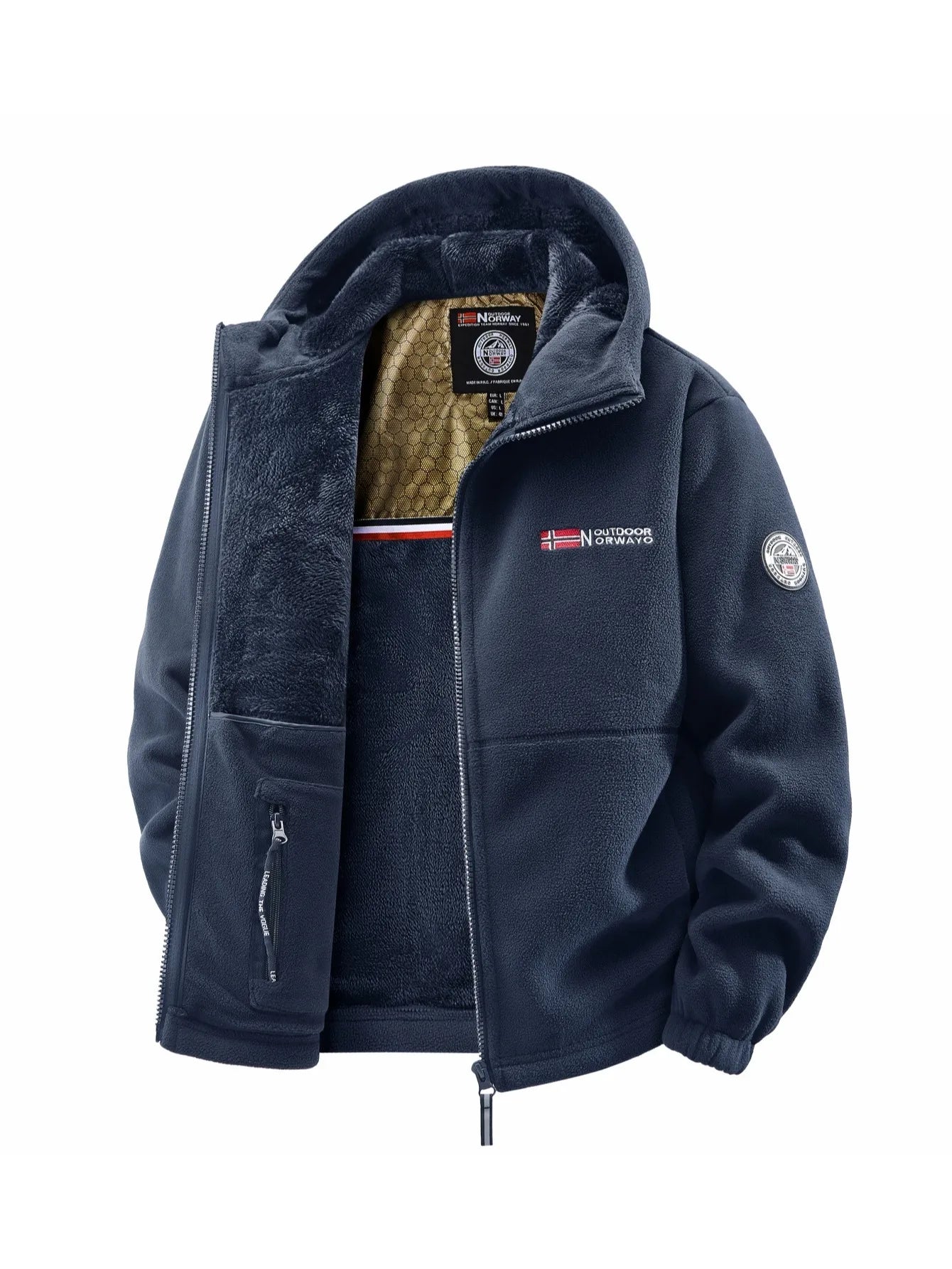 Veste à capuche d'extérieur d'automne et d'hiver pour hommes, adaptée à un usage quotidien à la maison, pour les voyages, les fêtes, les déplacements, la mode en plein air polyvalente, améliore le tempérament, le streetwear, les vêtements de voyage.