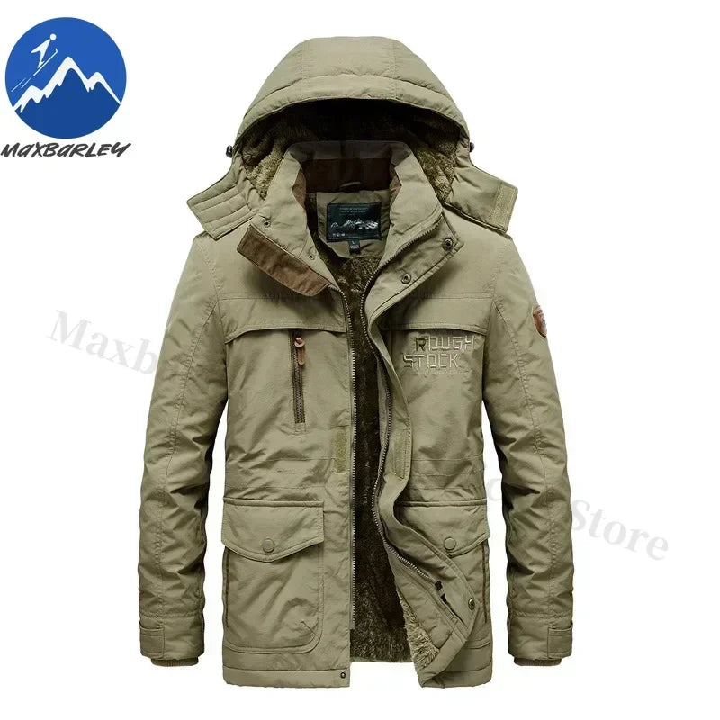 Hiver polaire longue veste hommes décontracté épaissir chaud coton rembourré vestes homme mode à capuche en plein air coupe-vent Parkas manteau de neige