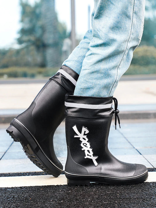 Bottes de pluie pour hommes, Camping, pêche, chantier de Construction, bottes de travail, antidérapantes, imperméables, chaussures d'hiver en caoutchouc chaudes pour l'extérieur