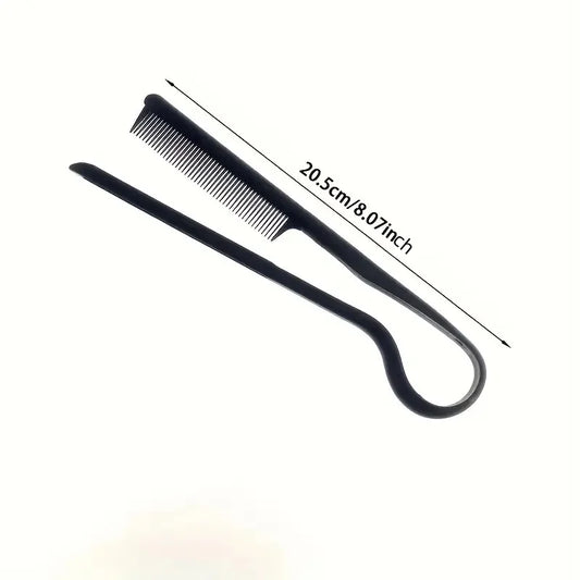 Hairdressing V-Comb Messy Hair Finishing Straightening Splint Comb - Hair Styling Tool Clip special for hair wigs
