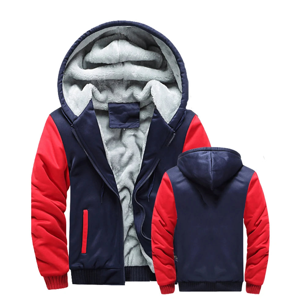 Veste d'hiver hommes manteau chaud épais polaire mâle fermeture éclair vestes à capuche décontracté vêtements de sport à capuche vêtements d'extérieur manches longues sport à capuche