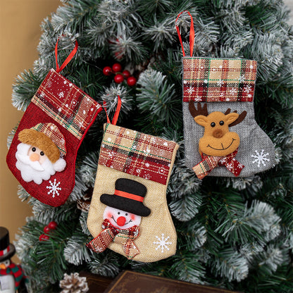 Christmas Decorations Christmas Mini Socks Christmas Tree Ornaments Gift Bags Candy Socks for Kindergarten