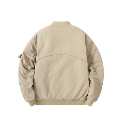 Casual Color-blocked Flight Cotton  Baseball Style