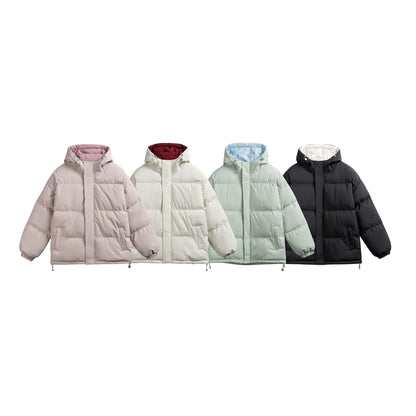 Manteau hiver Casual Hooded Coat for Couples Loose Thick Warm