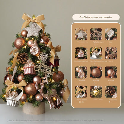 Santa Deer Christmas Tree Set Mini Christmas Tree Decoration for Table Cake Display