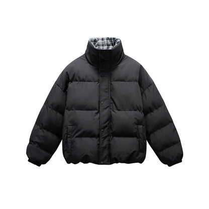 Manteau hiver Thickened Stand Collar Cotton Coat Couple Retro Warm Bread Style Cotton Jacket Outerwear