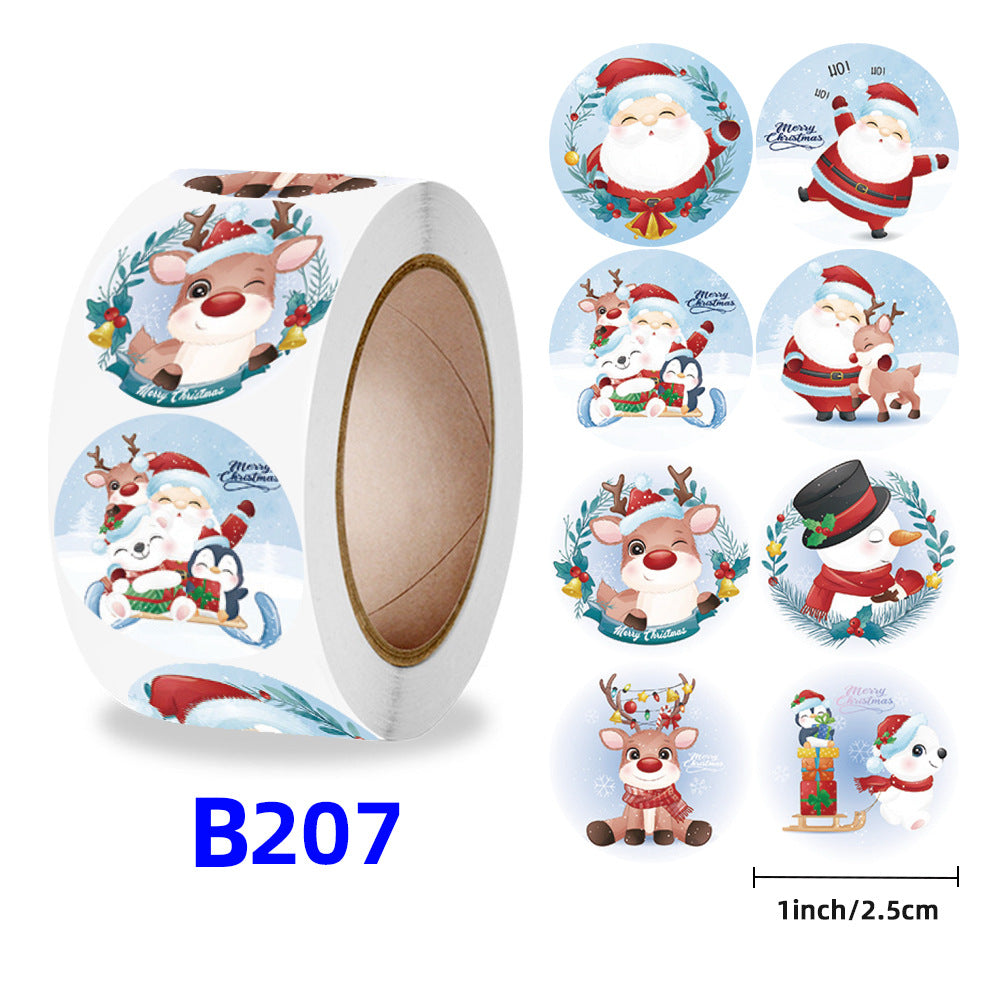 Christmas gift stickers decorative sealing sticker Merry Christmas Reward Self-adhesive labels Children's Day party