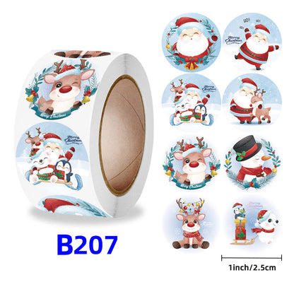Christmas gift stickers decorative sealing sticker Merry Christmas Reward Self-adhesive labels Children's Day party