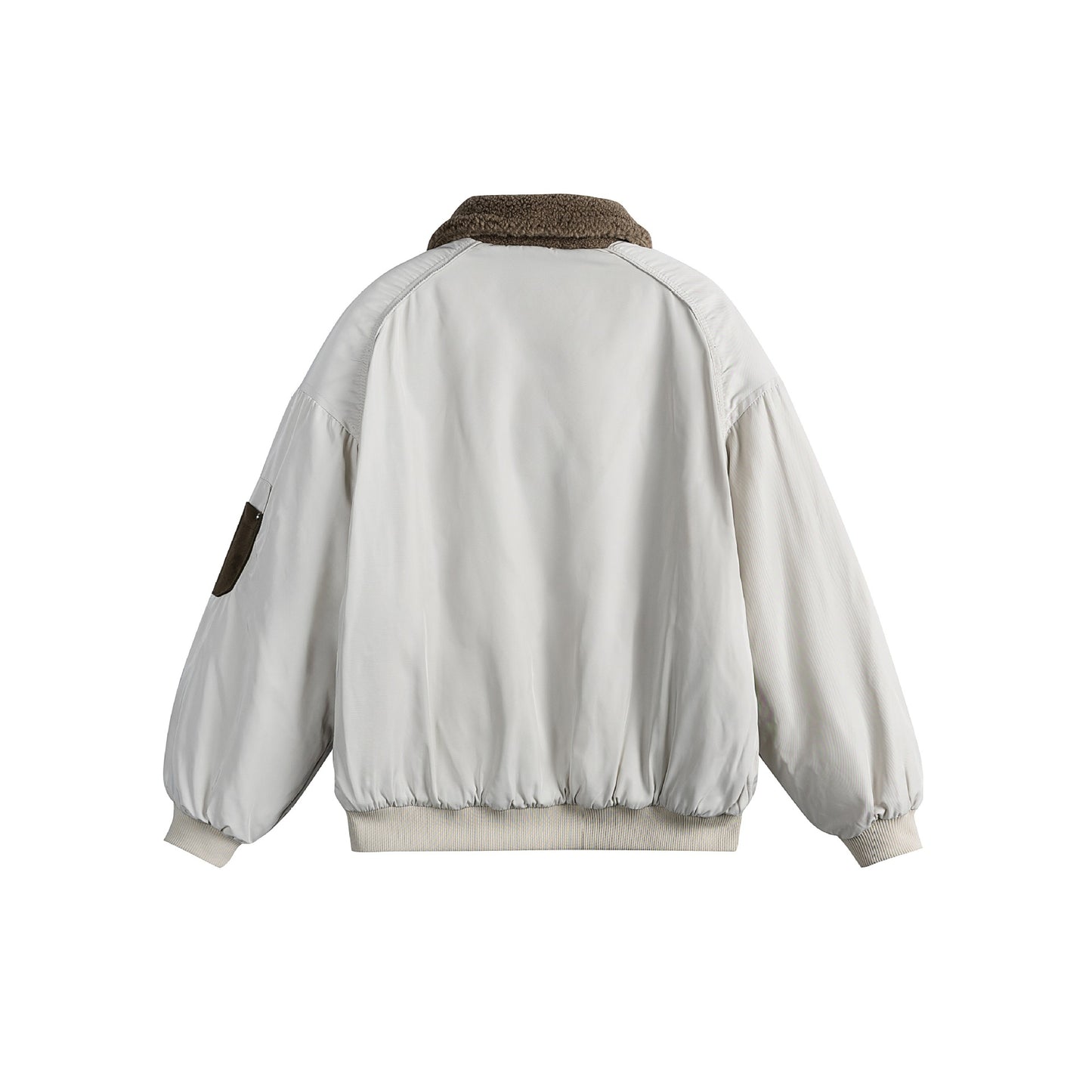 Doudoune hiver Letter Embroidery Sherpa Collar Flight Workwear Cotton Jacket