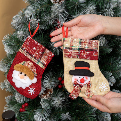 Christmas Decorations Christmas Mini Socks Christmas Tree Ornaments Gift Bags Candy Socks for Kindergarten