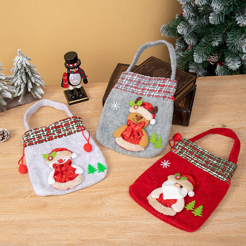 Christmas Decorations Christmas Tote Bag Candy Pouch Drawstring Bag Gift Packaging Bag Gift Bag