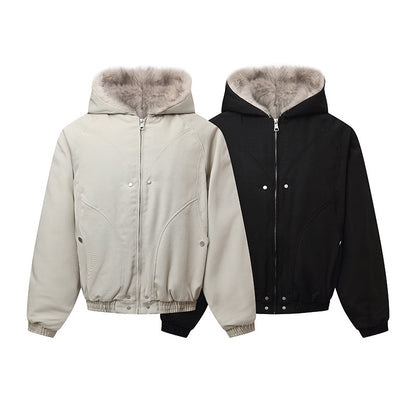 Jacket hiver Hooded Short Cotton Coat  Thick Warm Winter Jacket