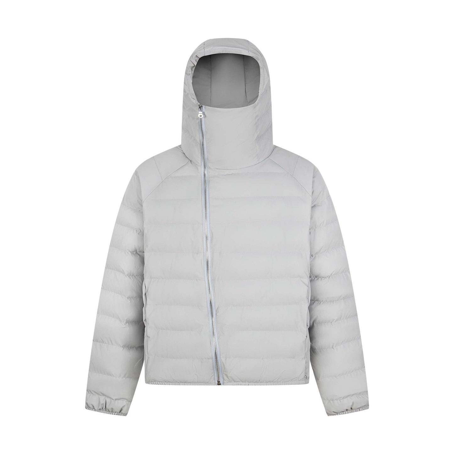 Manteau hiver Urban Style Irregular Zipper Thick Hooded Cotton Coat Unisex Trendy Loose Casual Warm Puffer Jacket