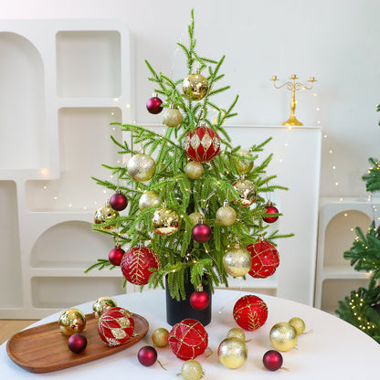 Santa Yuan New 36pcs Christmas Ball Set Home Personalized Christmas Tree Decoration Window Hanging Ornament