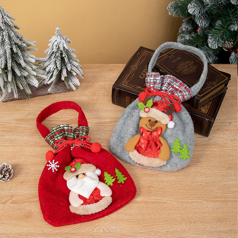 Christmas Decorations Christmas Tote Bag Candy Pouch Drawstring Bag Gift Packaging Bag Gift Bag