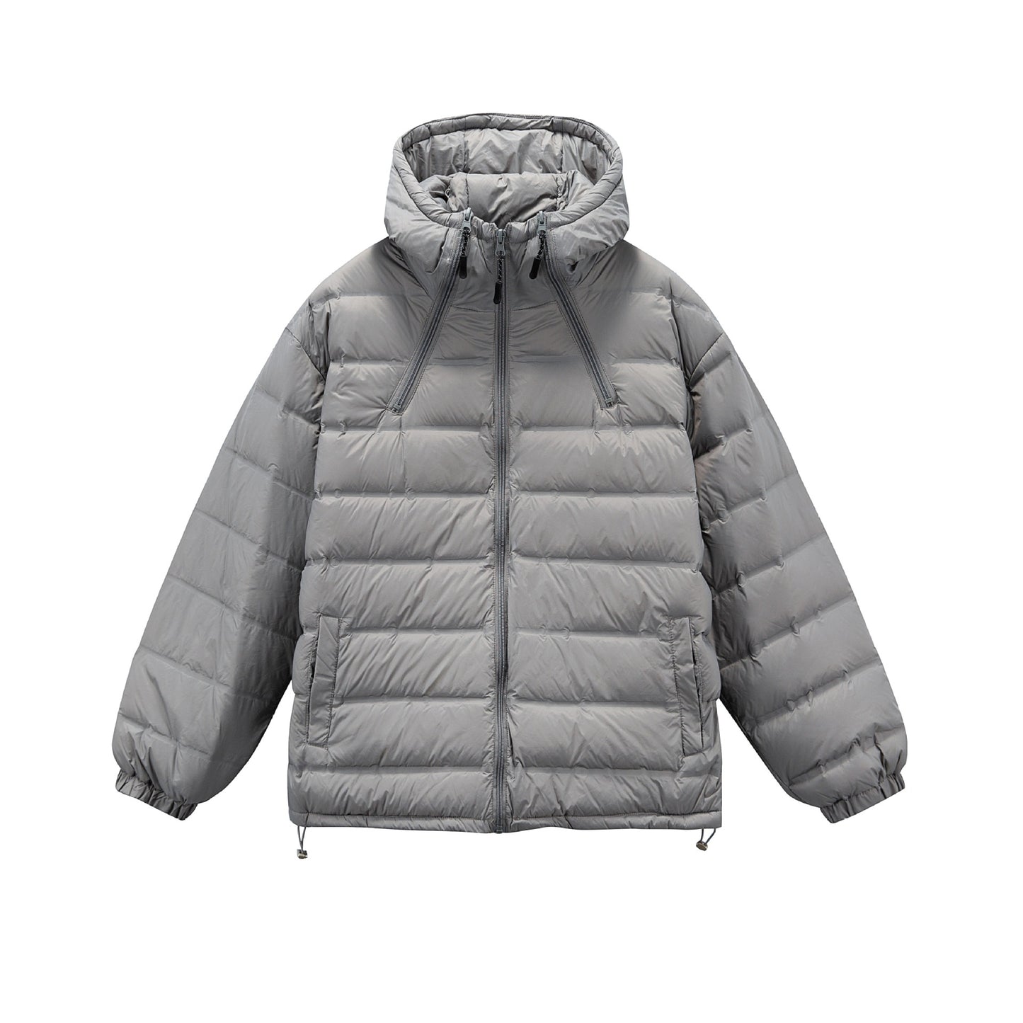 Manteau hiver à capuche Long Sleeve Hooded Zipper Down Jacket White Duck Down Slim Fit Men's Outerwear