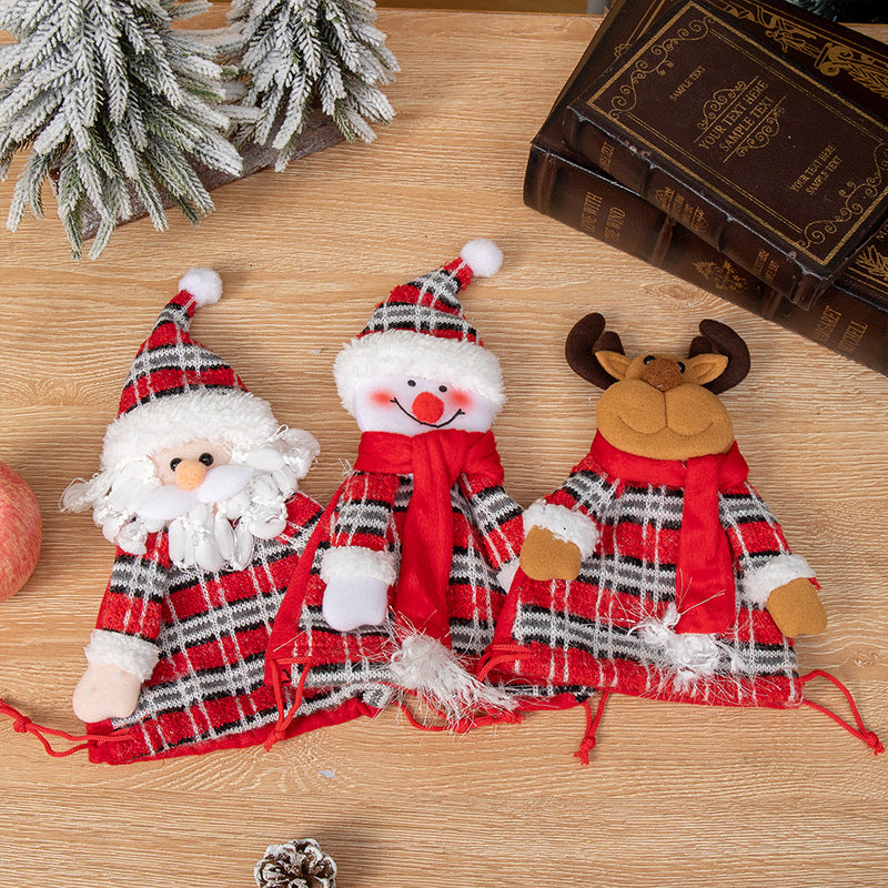 Creative Christmas Decoration Cartoon Tote Bag Gift Bag Christmas Present Bag Kids Candy Bag Apple Bag