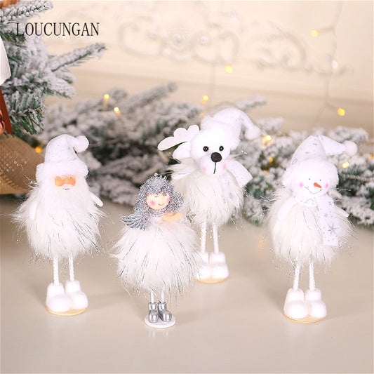 Latest New Year Christmas Angel Girl Boy Dolls Xmas Tree Ornament Noel Christmas Decoration for Home Navidad Kids Gift
