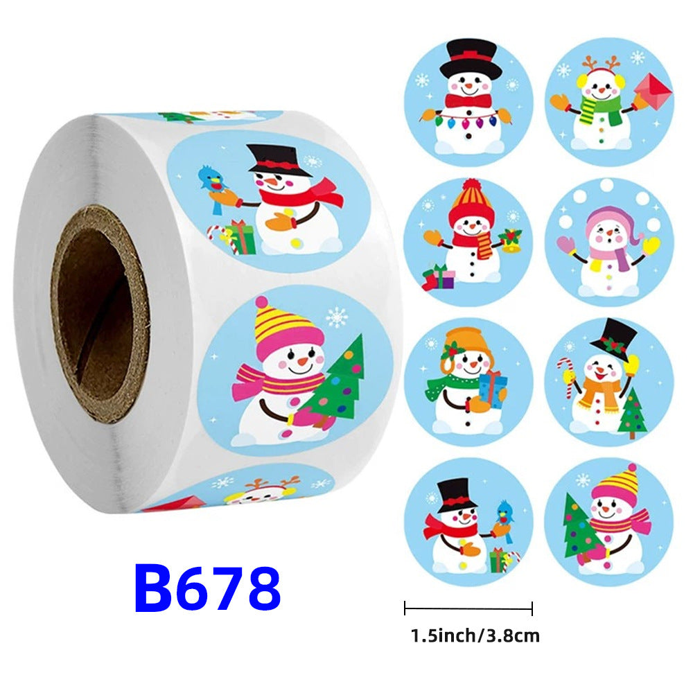 Christmas gift stickers decorative sealing sticker Merry Christmas Reward Self-adhesive labels Children's Day party
