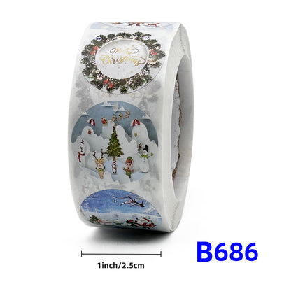 Christmas gift stickers decorative sealing sticker Merry Christmas Reward Self-adhesive labels Children's Day party