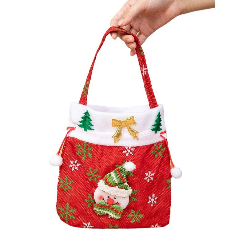 Christmas Decoration Supplies New Santa Claus Gift Bag Christmas Candy Bag Christmas Gift Bag Apple Bag