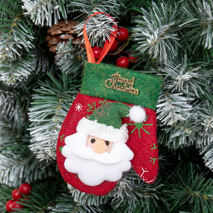 Christmas Decorations Santa Claus Sock Christmas Tree Ornaments Gift Bag Decoration Sock Gloves