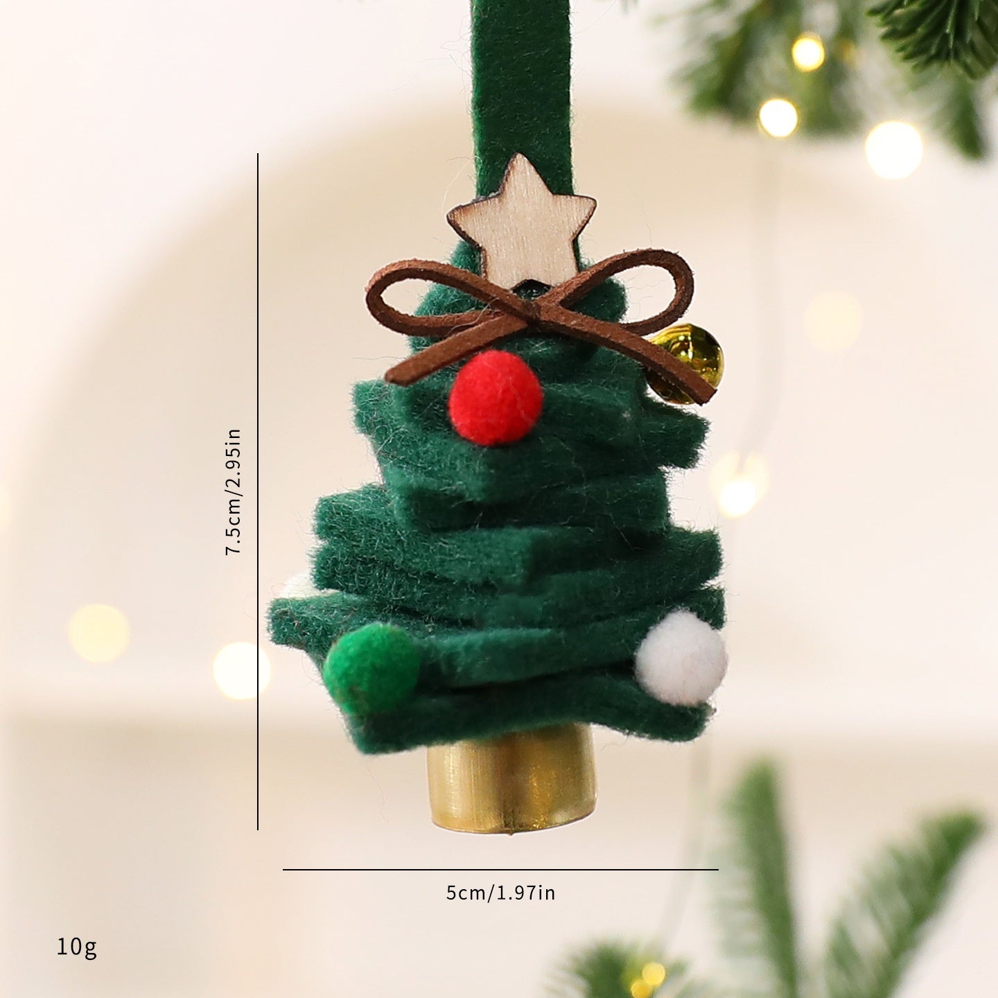 Santa Yuan New Christmas DIY Felt Bell Wreath Ornament Tree Decoration Window Display Decorative Item