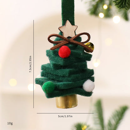 Santa Yuan New Christmas DIY Felt Bell Wreath Ornament Tree Decoration Window Display Decorative Item