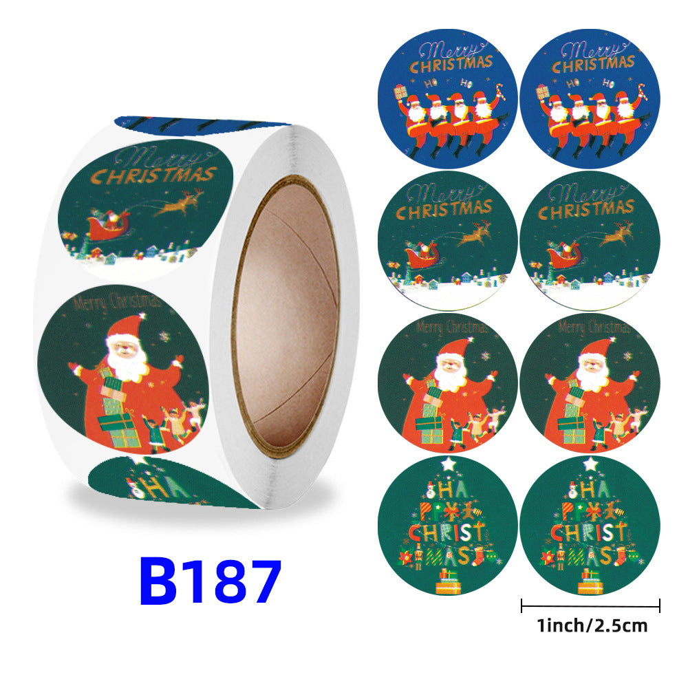 Christmas gift stickers decorative sealing sticker Merry Christmas Reward Self-adhesive labels Children's Day party