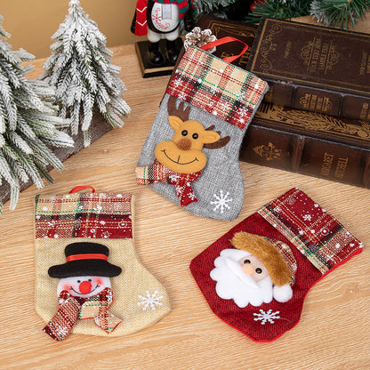 Christmas Decorations Christmas Mini Socks Christmas Tree Ornaments Gift Bags Candy Socks for Kindergarten