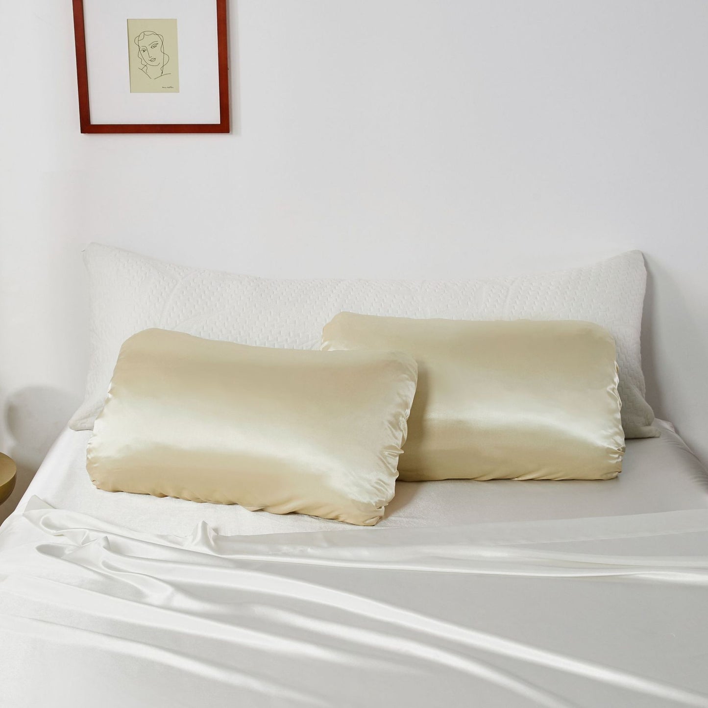 taie d'oreiller en satin -protection des cheveux & peau