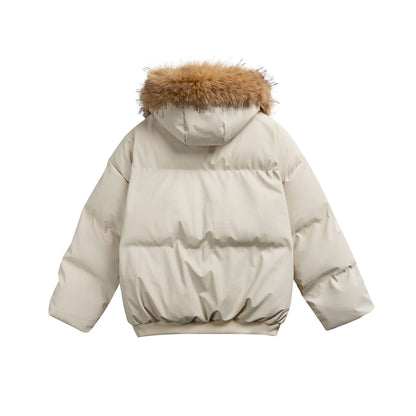 Manteau hiver Leather Cotton Coat for Men and Women Thick Warm Winter Outerwear