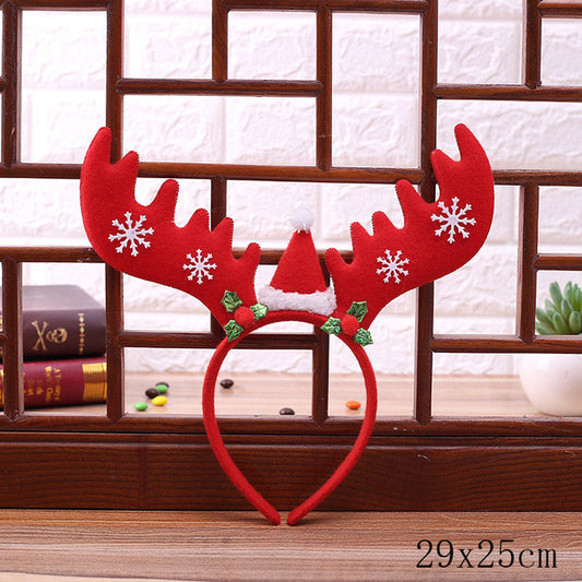 Christmas Tree Headband Elk Santa Snowman Ornaments Christmas Decorations for Kids Adult Noel Decor Navidad New Year 2020 Gifts