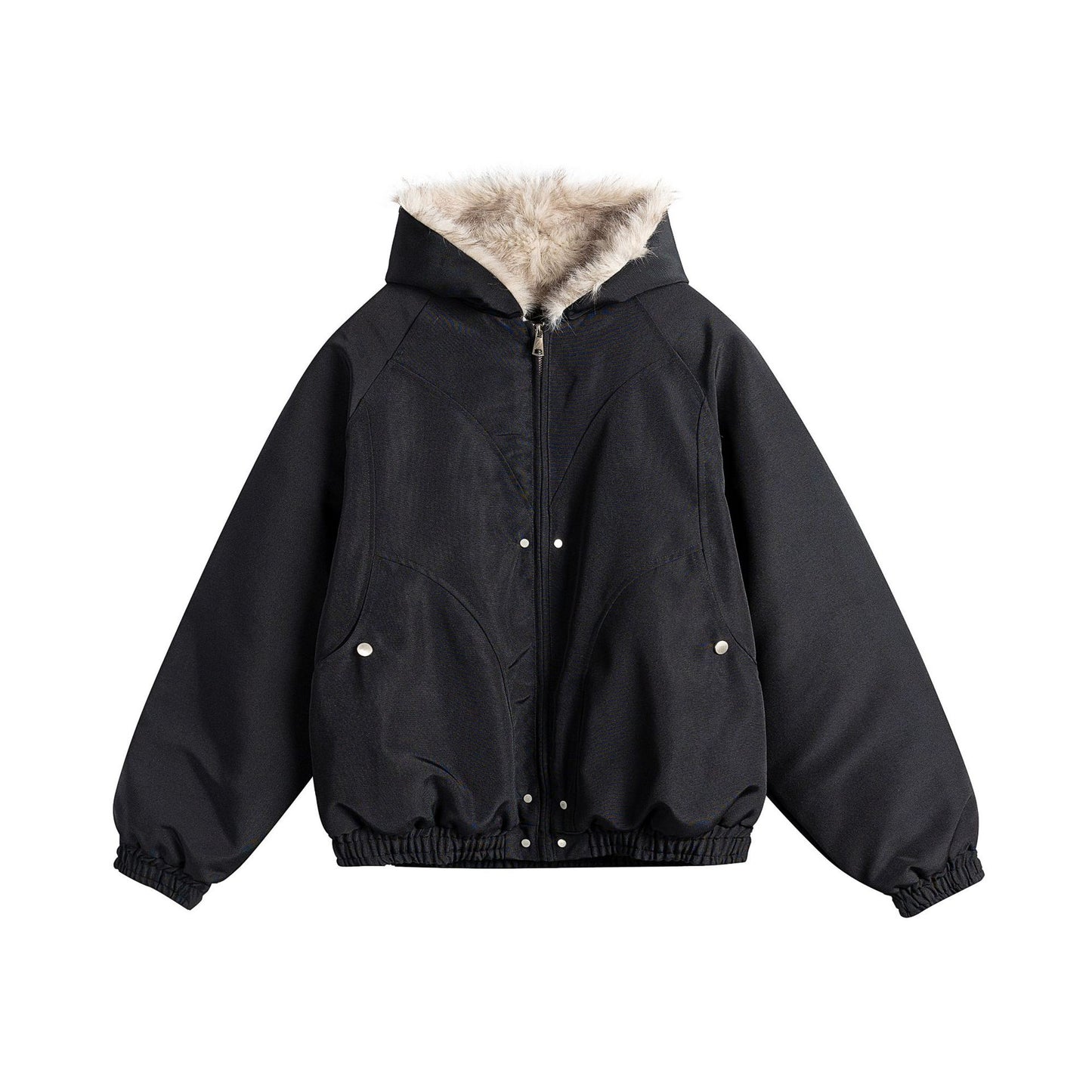 Manteau hiver Patchwork Mountain Hawk Fleece Hooded Cotton Coat Unisex National