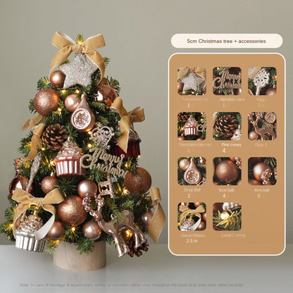 Santa Deer Christmas Tree Set Mini Christmas Tree Decoration for Table Cake Display