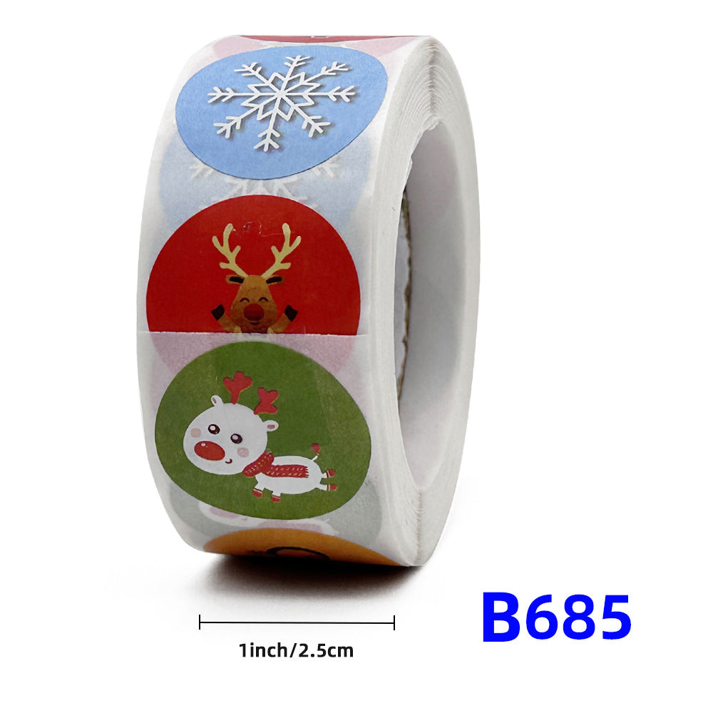 Christmas gift stickers decorative sealing sticker Merry Christmas Reward Self-adhesive labels Children's Day party