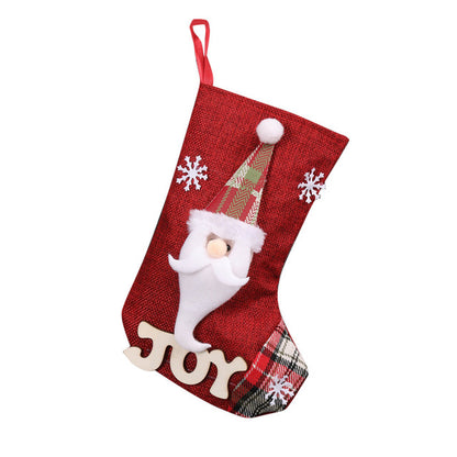 Christmas Stockings Santa Candy BagClaus Sock Gift Kids Candy Bag Xmas Noel Decoration for Home Christmas Tree Ornaments HX08