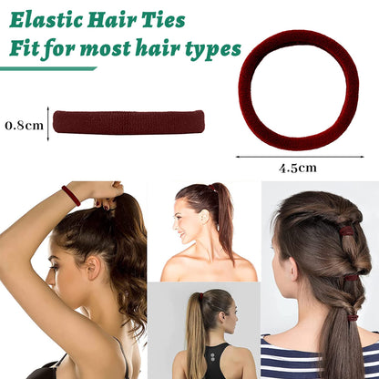 4 Pièces Bonnet Satin Cheveux Nuit et 4 Elastiques à Cheveux, Bonnet de Sommeil Chapeau Nuit en Satin à Large Band Élastique Bonnets de Nuit Doux pour Femmes Cheveux Longs Cheveux Bouclés