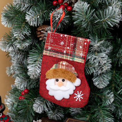 Christmas Decorations Christmas Mini Socks Christmas Tree Ornaments Gift Bags Candy Socks for Kindergarten