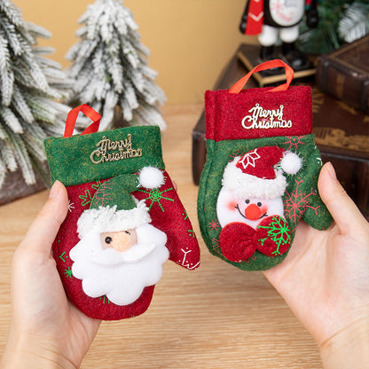 Christmas Decorations Santa Claus Sock Christmas Tree Ornaments Gift Bag Decoration Sock Gloves