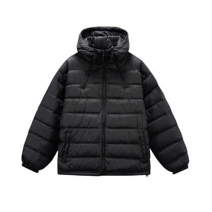 Manteau hiver à capuche Long Sleeve Hooded Zipper Down Jacket White Duck Down Slim Fit Men's Outerwear