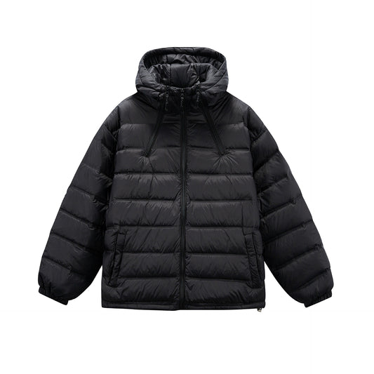 Manteau hiver à capuche Long Sleeve Hooded Zipper Down Jacket White Duck Down Slim Fit Men's Outerwear