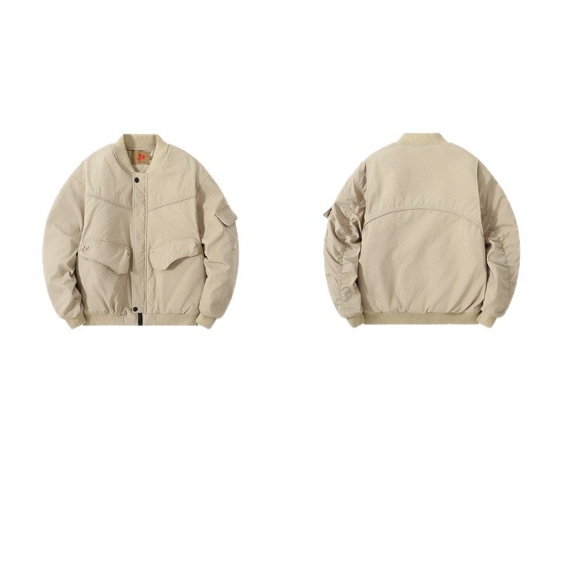 Casual Color-blocked Flight Cotton  Baseball Style