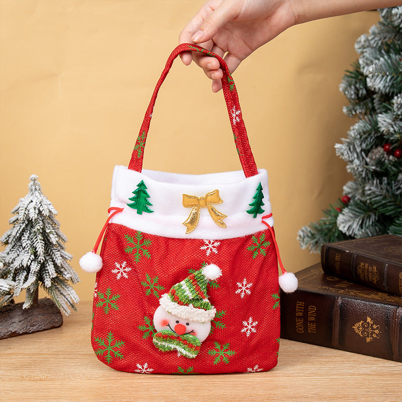 Christmas Decoration Supplies New Santa Claus Gift Bag Christmas Candy Bag Christmas Gift Bag Apple Bag