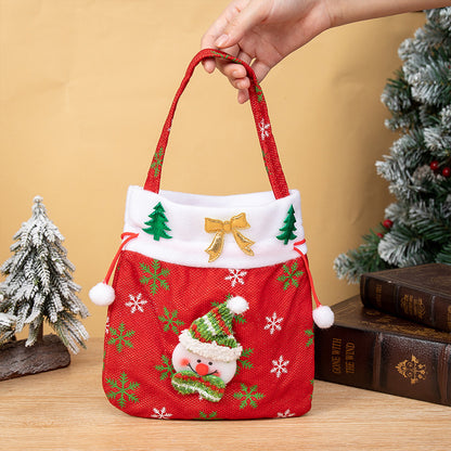 Christmas Decoration Supplies New Santa Claus Gift Bag Christmas Candy Bag Christmas Gift Bag Apple Bag