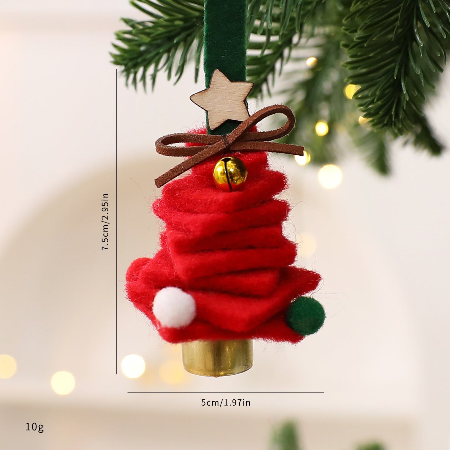 Santa Yuan New Christmas DIY Felt Bell Wreath Ornament Tree Decoration Window Display Decorative Item