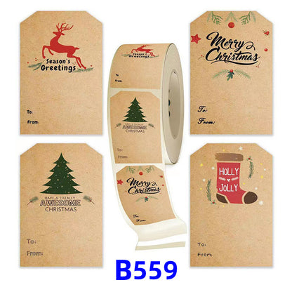 Christmas gift stickers decorative sealing sticker Merry Christmas Reward Self-adhesive labels Children's Day party
