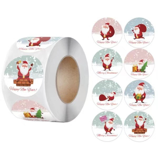 Christmas gift stickers decorative sealing sticker Merry Christmas Reward Self-adhesive labels Children's Day party